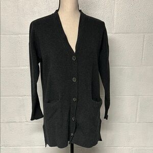 Madewell charcoal gray Button-Up Cardigan S